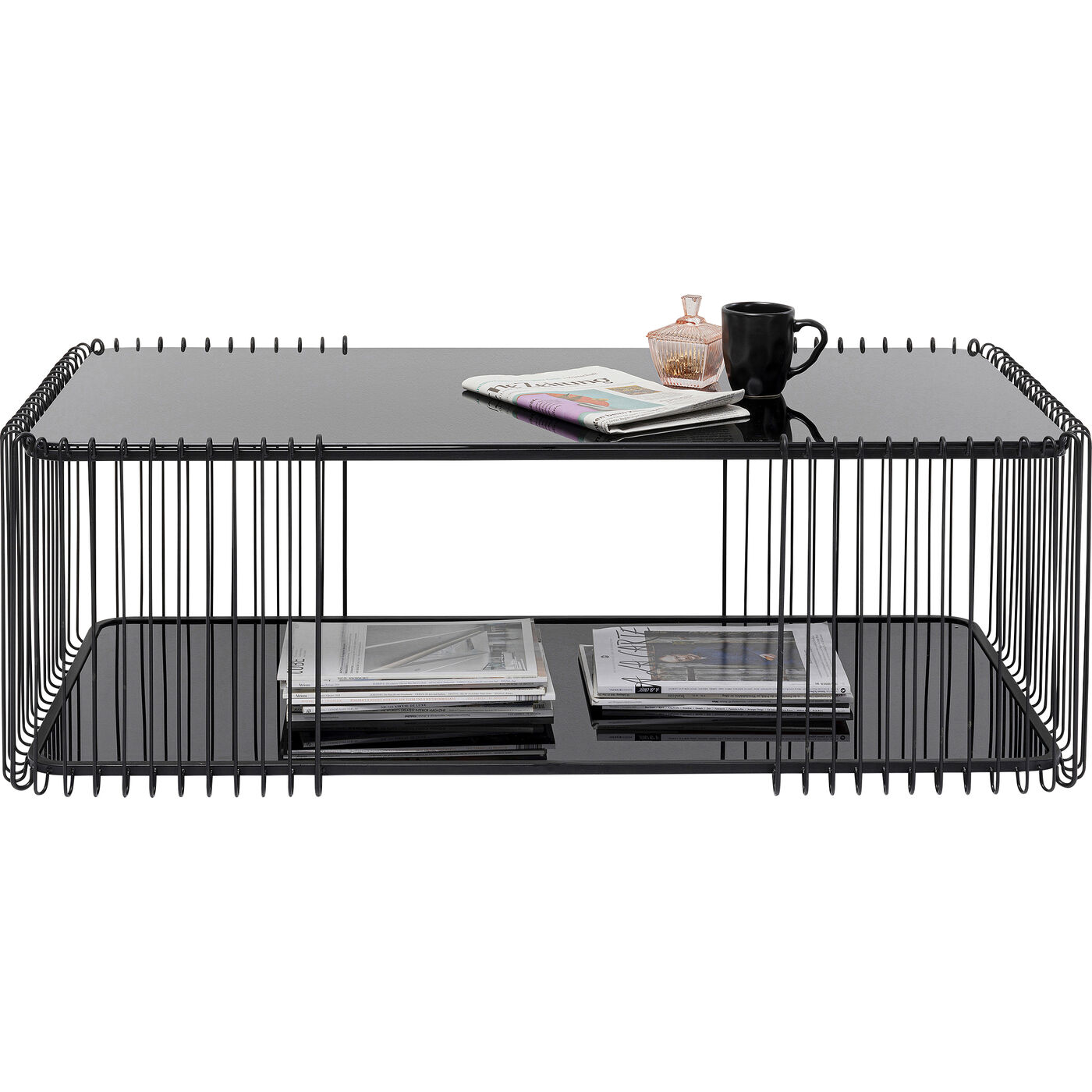 Стол кофейный Wire Double Black 120x60 см KARE 87818