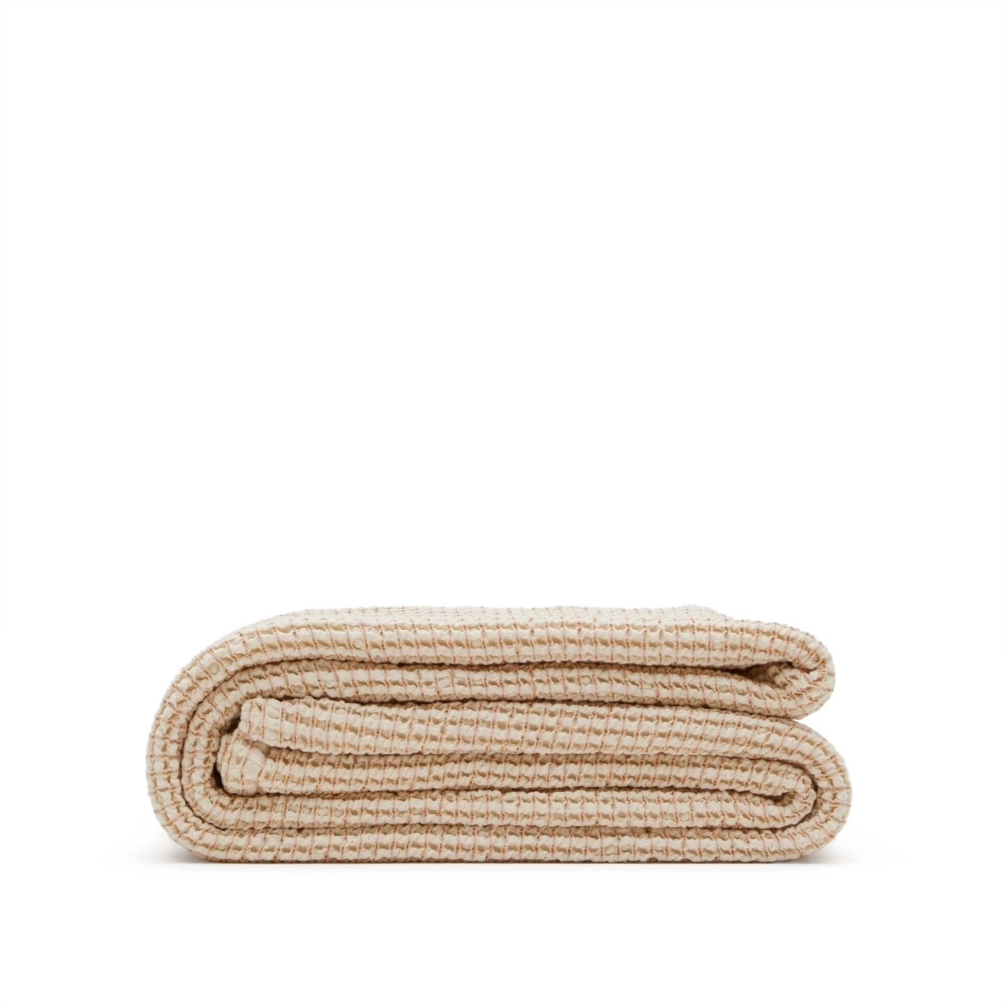 Senara Плед из хлопка бежевого цвета на кровать шириной 150/160 см La Forma (ex Julia Grup)