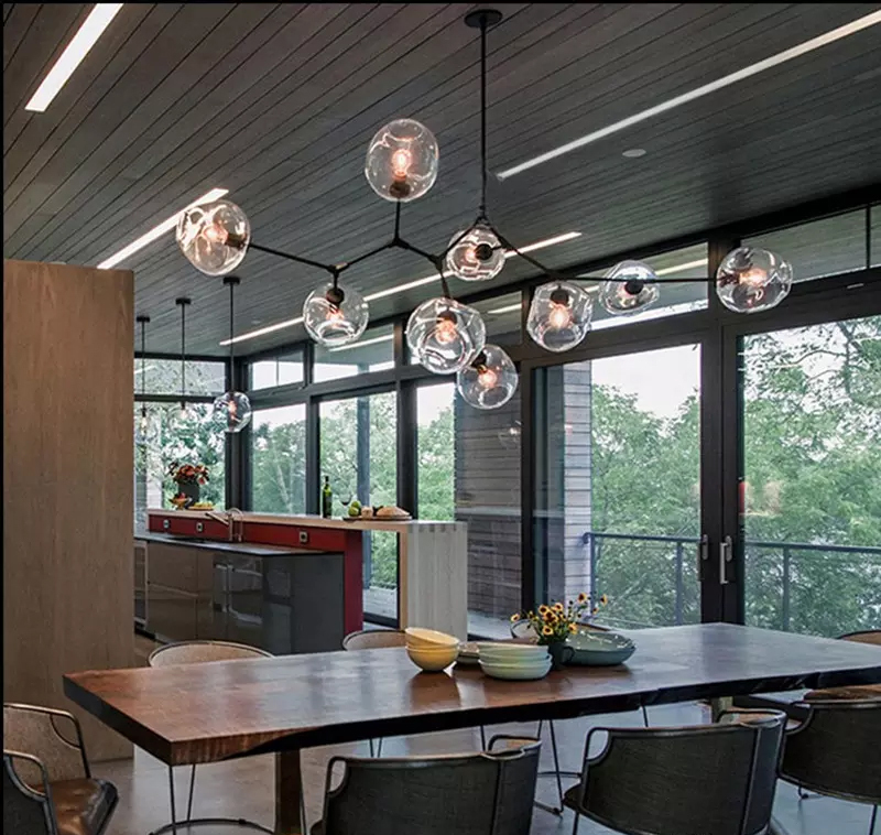 Люстра Delight Collection Bubble 8 brass/smoky