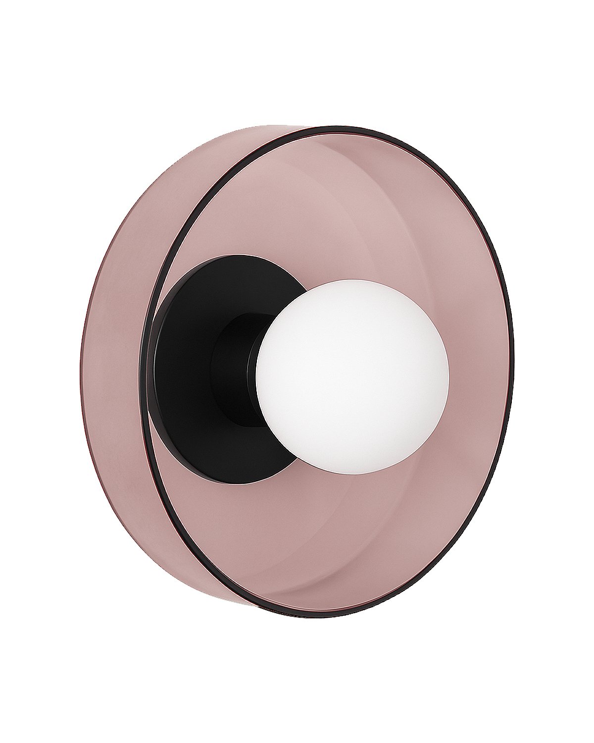 Настенный светильник с розовым стеклом “Кассель” – Ø 35 см Louvre Home LHLSC550324SWL