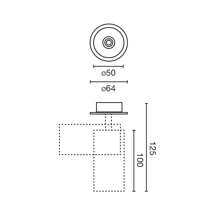Встраиваемый светильник FOST RECESSED 7W черный 12° 4000K CRI90 DALI Faro