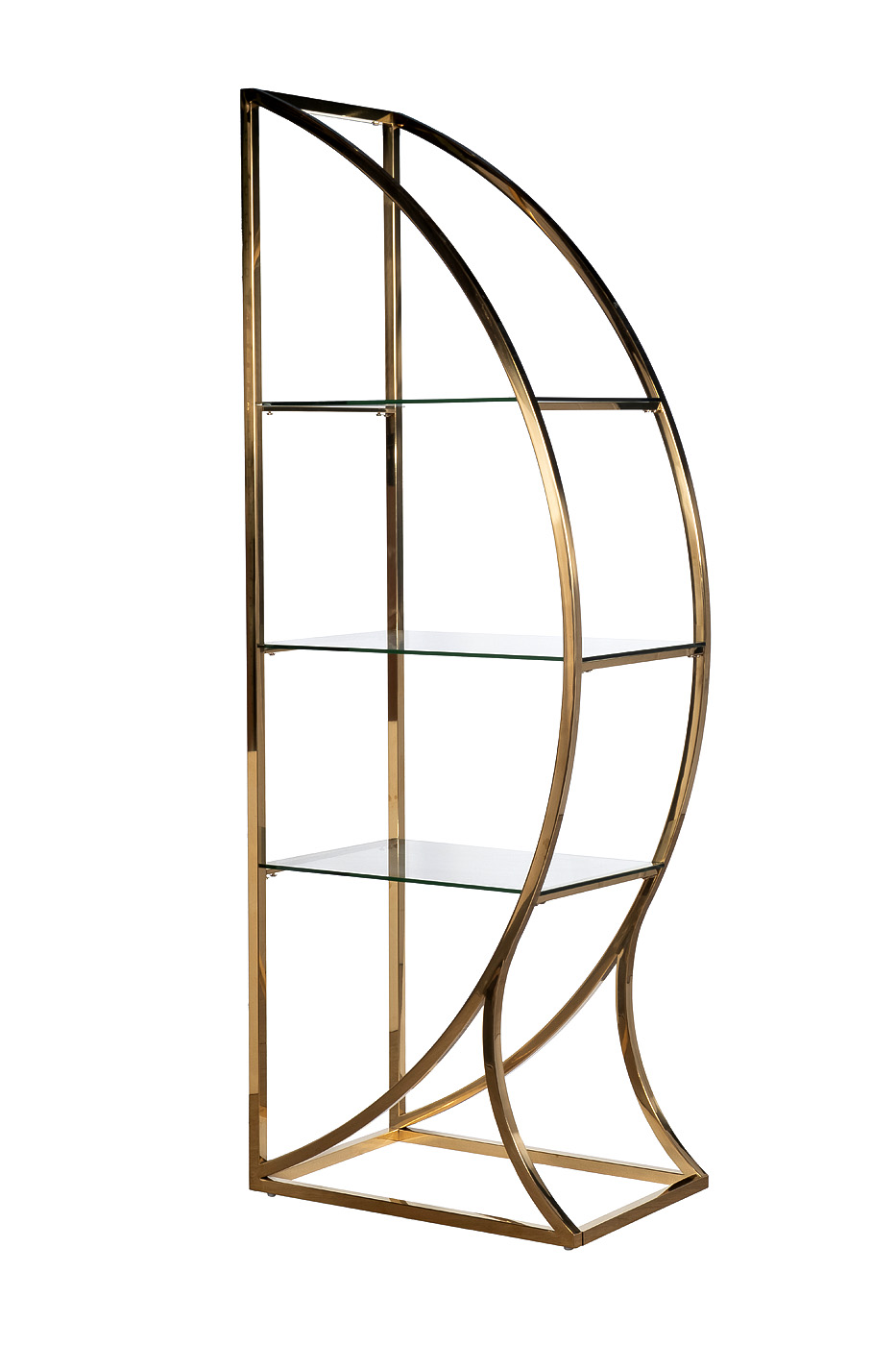 Стеллаж Полусфера прозр.стекло/золото Garda Decor KFG087/1