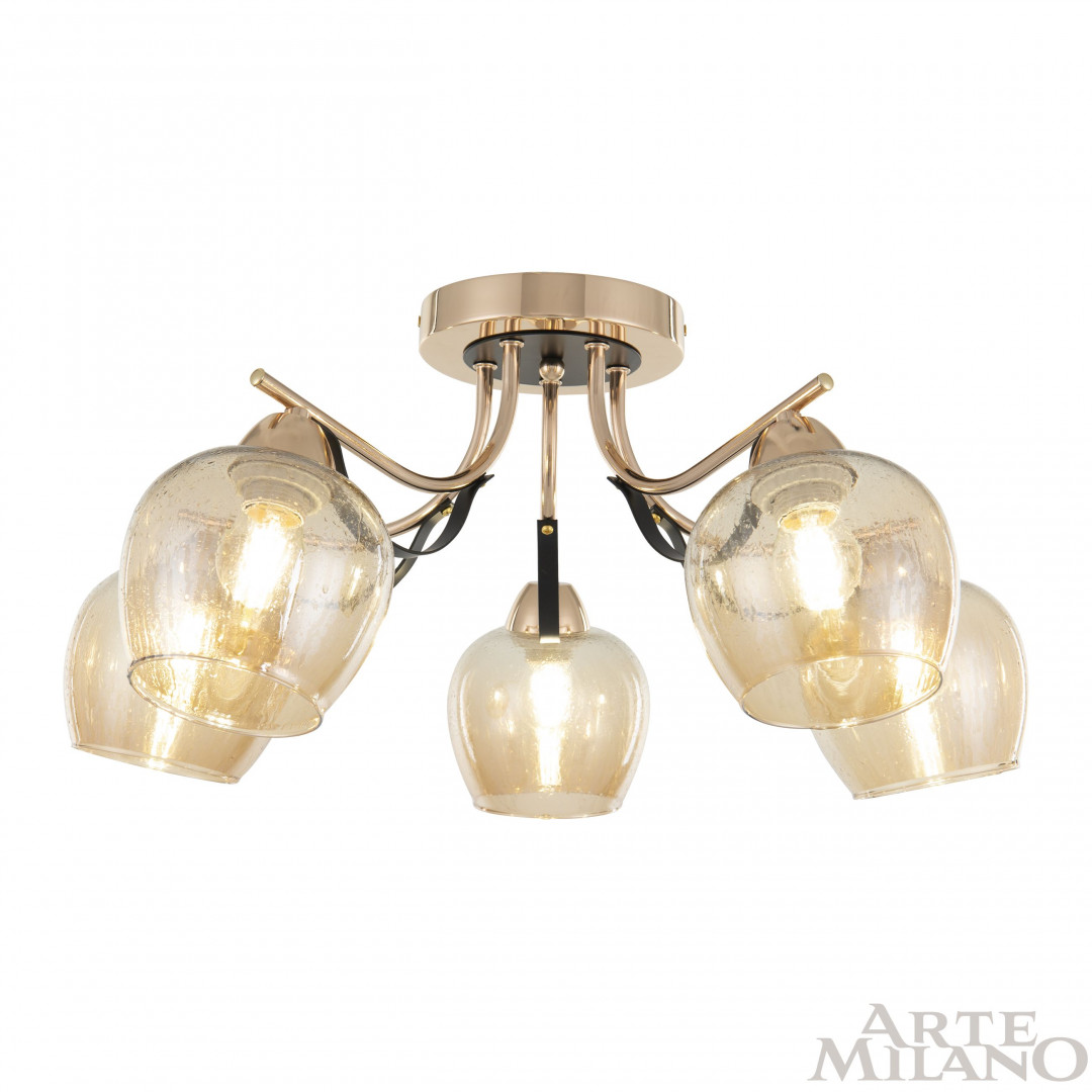 Люстра с плафонами 322306/5 FG+BK Arte Milano