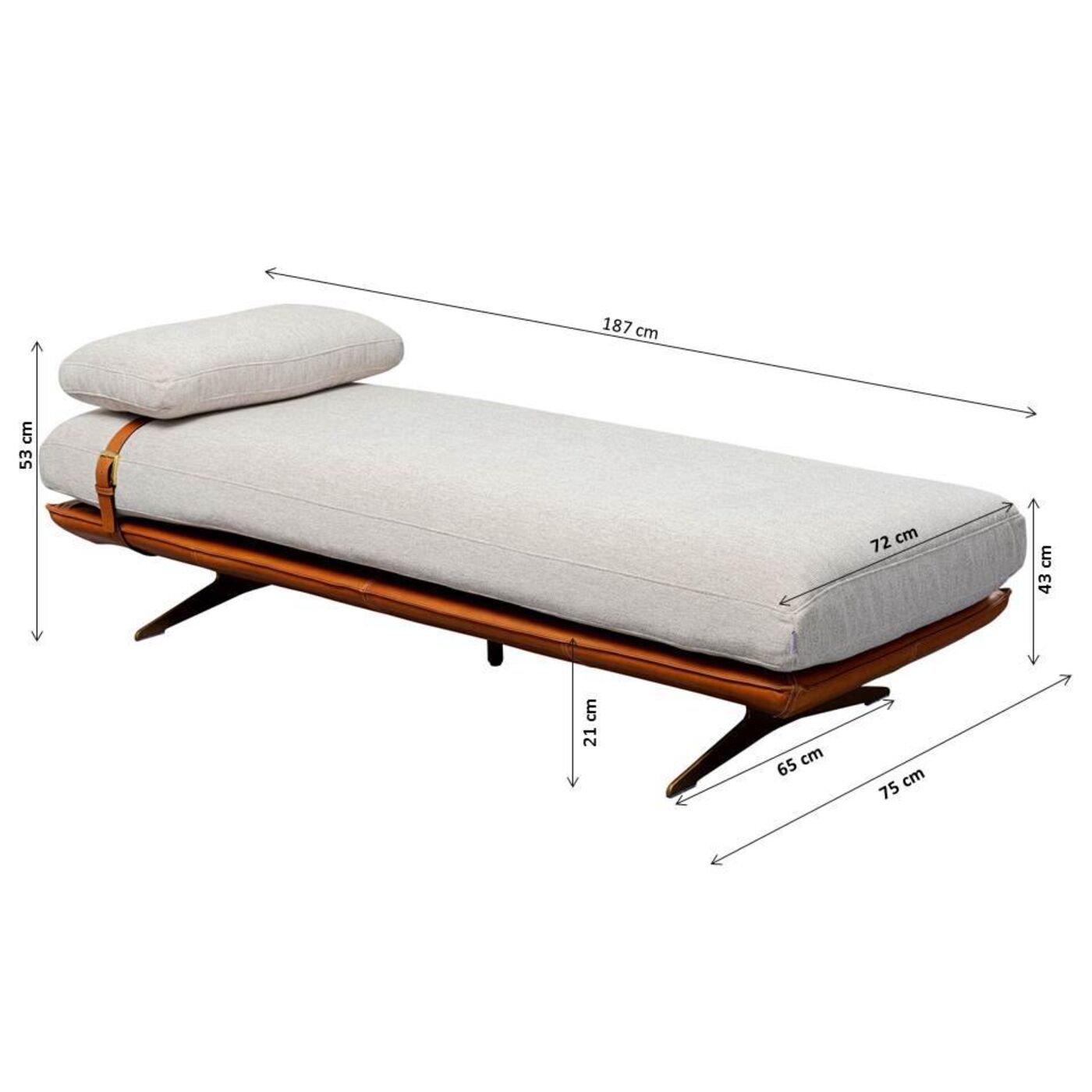 Лежанка Charles 187 см KARE 87675