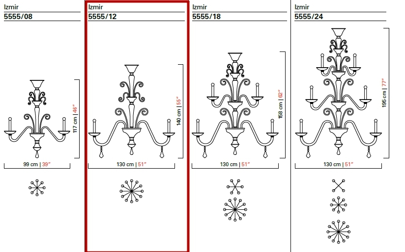 Люстра Barovier & Toso 5555/12