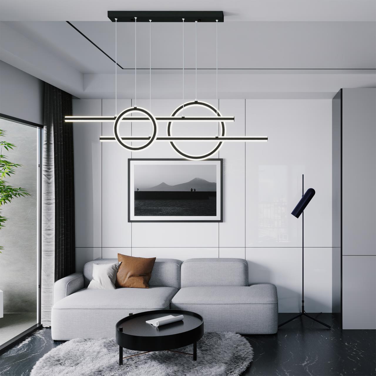 Светильник подвесной светодиодный диммируемый, в комплекте беспроводной пульт ДУ, длина провода 2м Novotech 359183