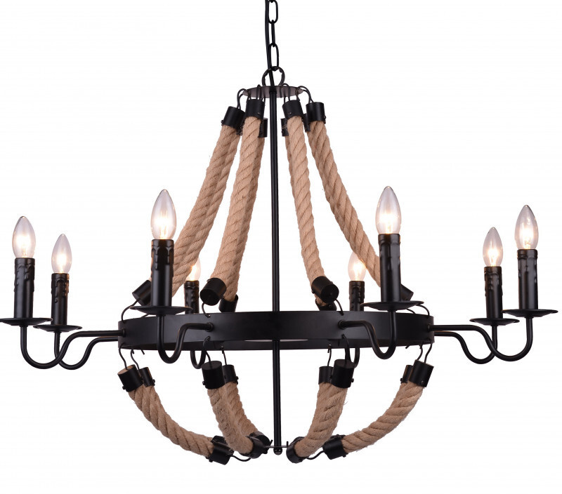 Подвесная люстра Arte Lamp A8956LM-8BK