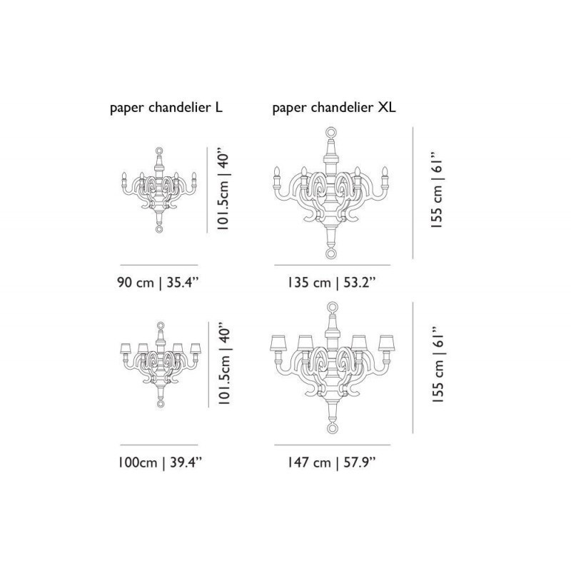 Подвесной светильник Moooi Paper Chandelier XL white
