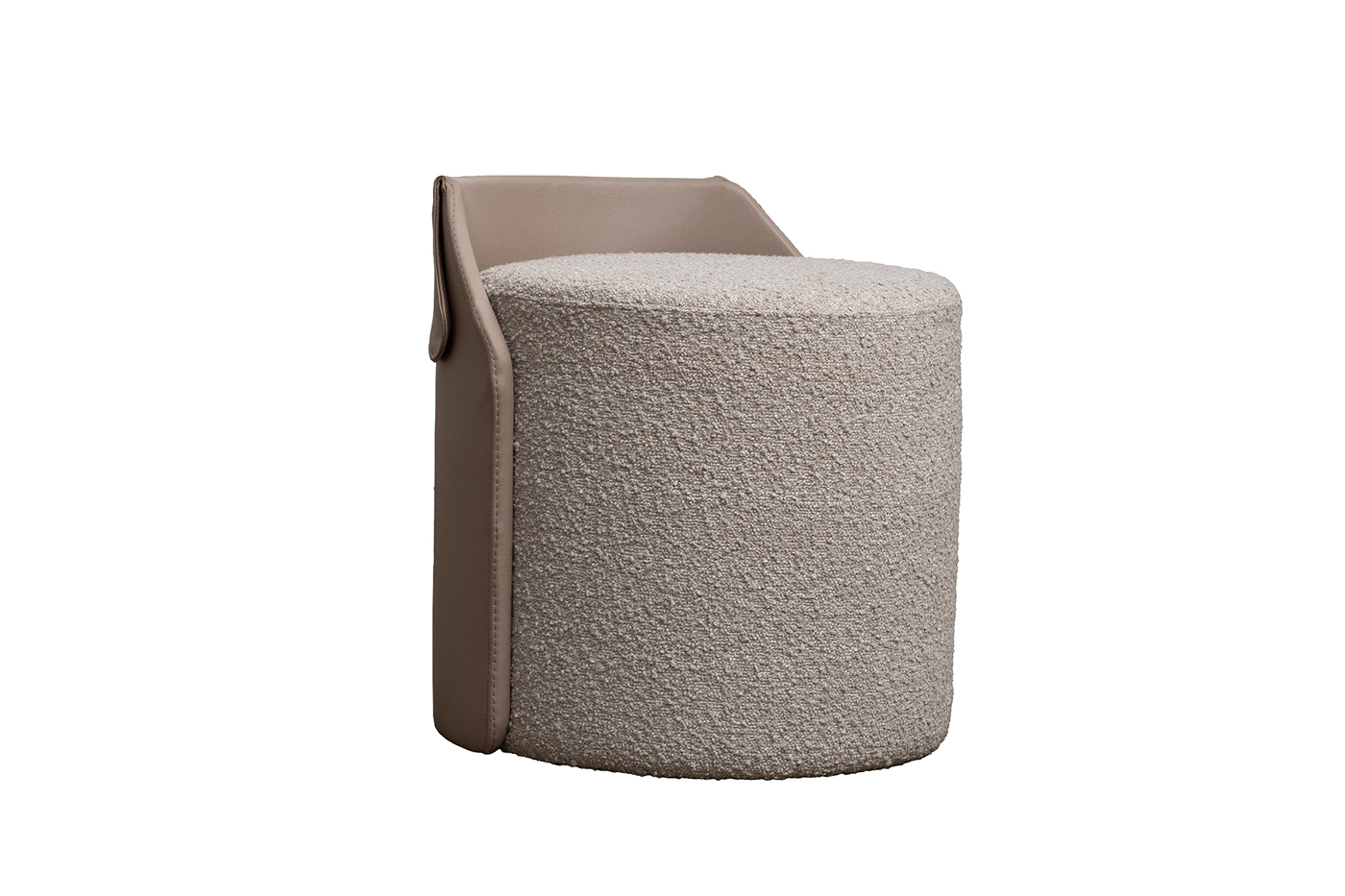 Пуф букле/искусственная кожа бежевый Garda Decor BRUNO-Orso BEG+Enzo260