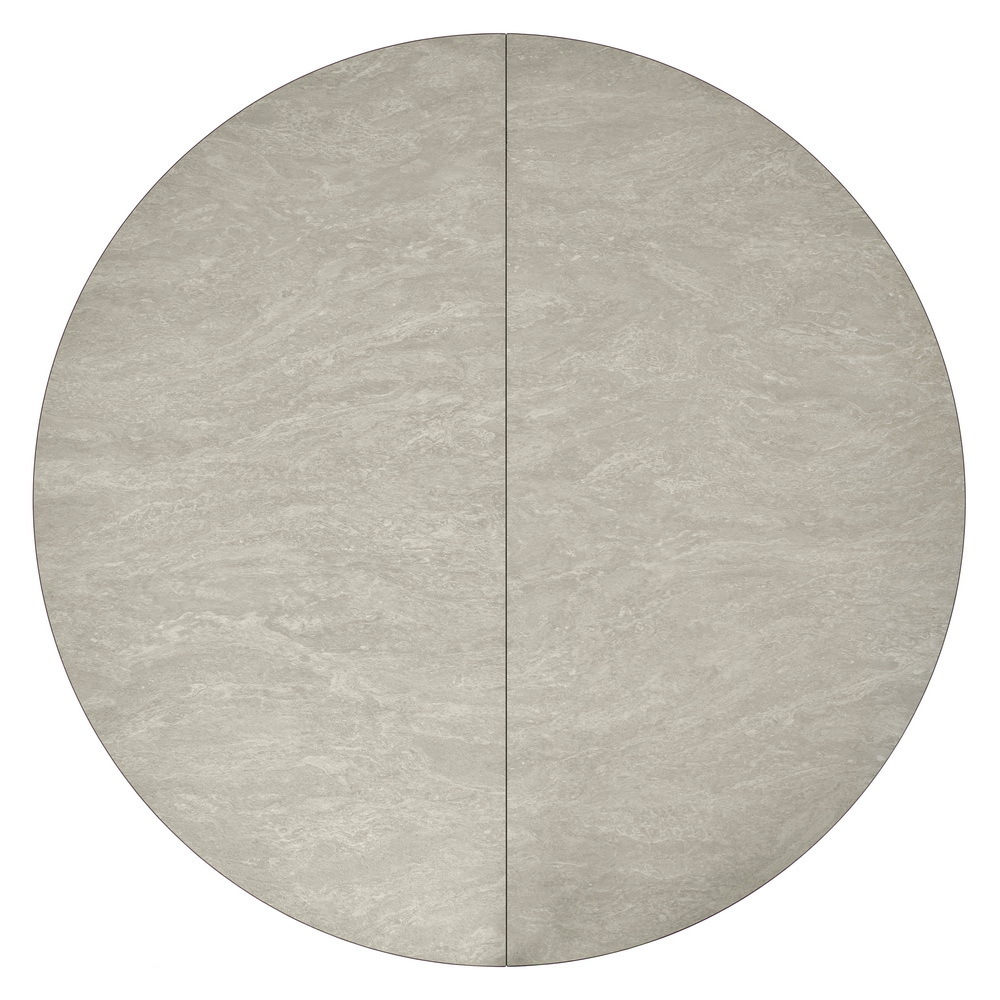 Стол Rudolf круглый раскладной 100-130x100x75см, Бетон слюда, чёрный Bradex Home RF 0302