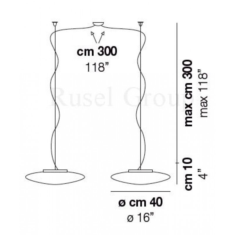 Подвесной светильник Vistosi SABA SP 40 D2