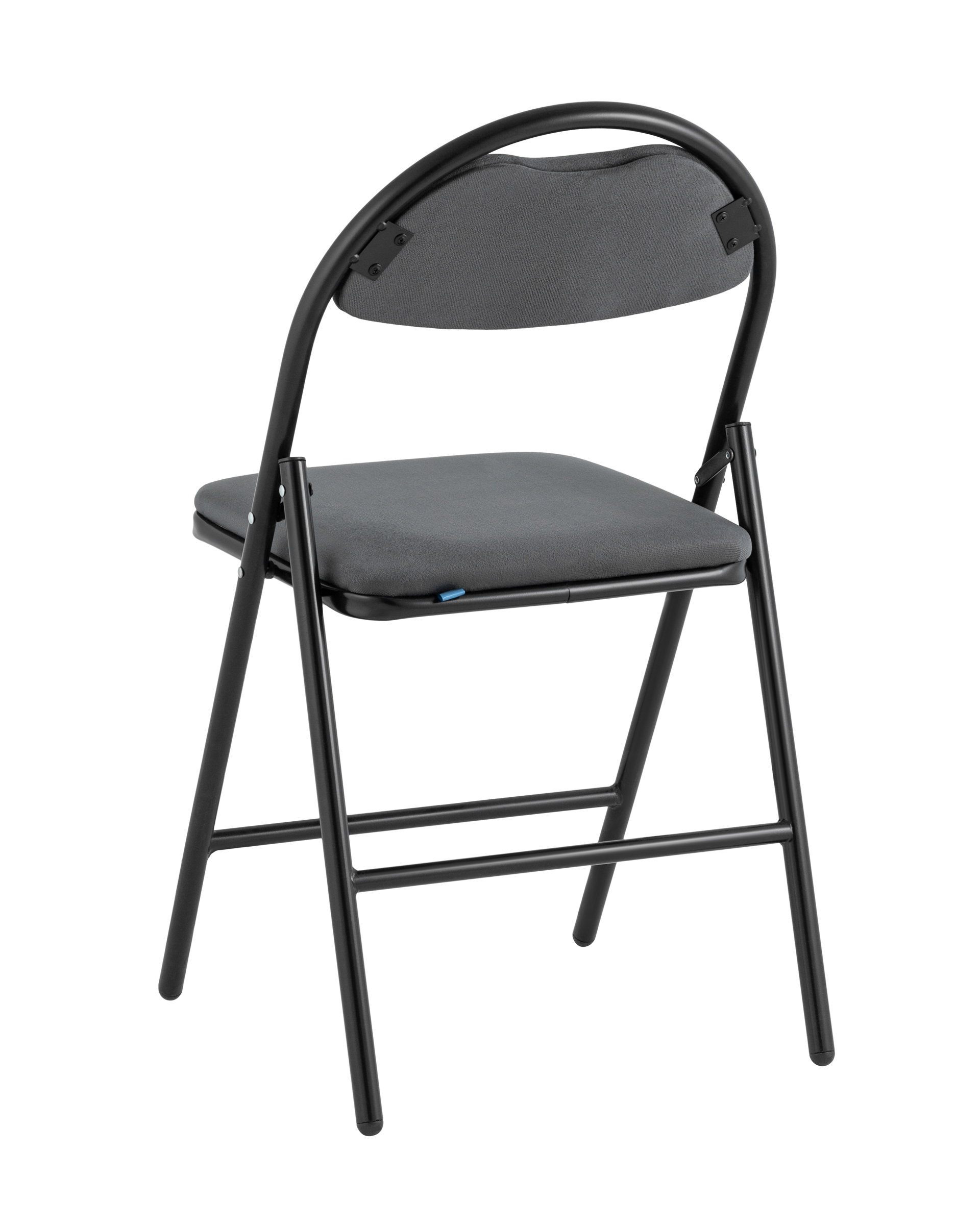 Стул складной Hagen велюр тёмно-серый каркас черный Stool Group