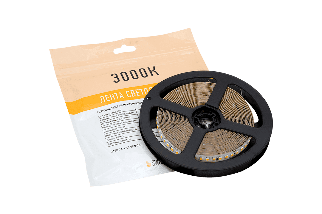 Лента светодиодная SWG SWG2P168-24-17.3-WW-20