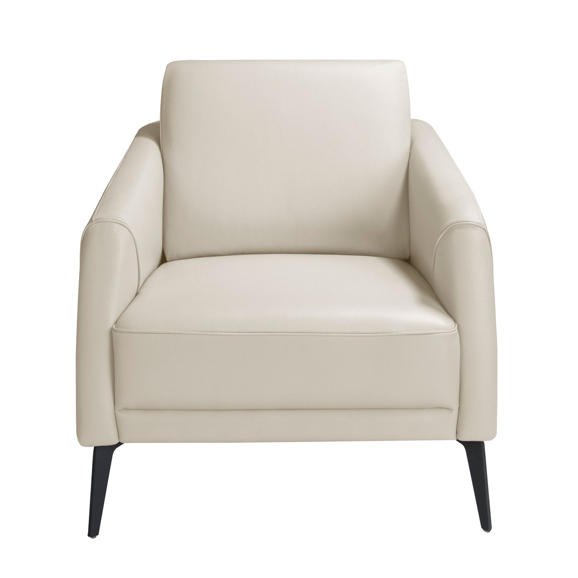 Кресло 5094/KF-A051-M5652 кожаное с черными стальными ножками Angel Cerda