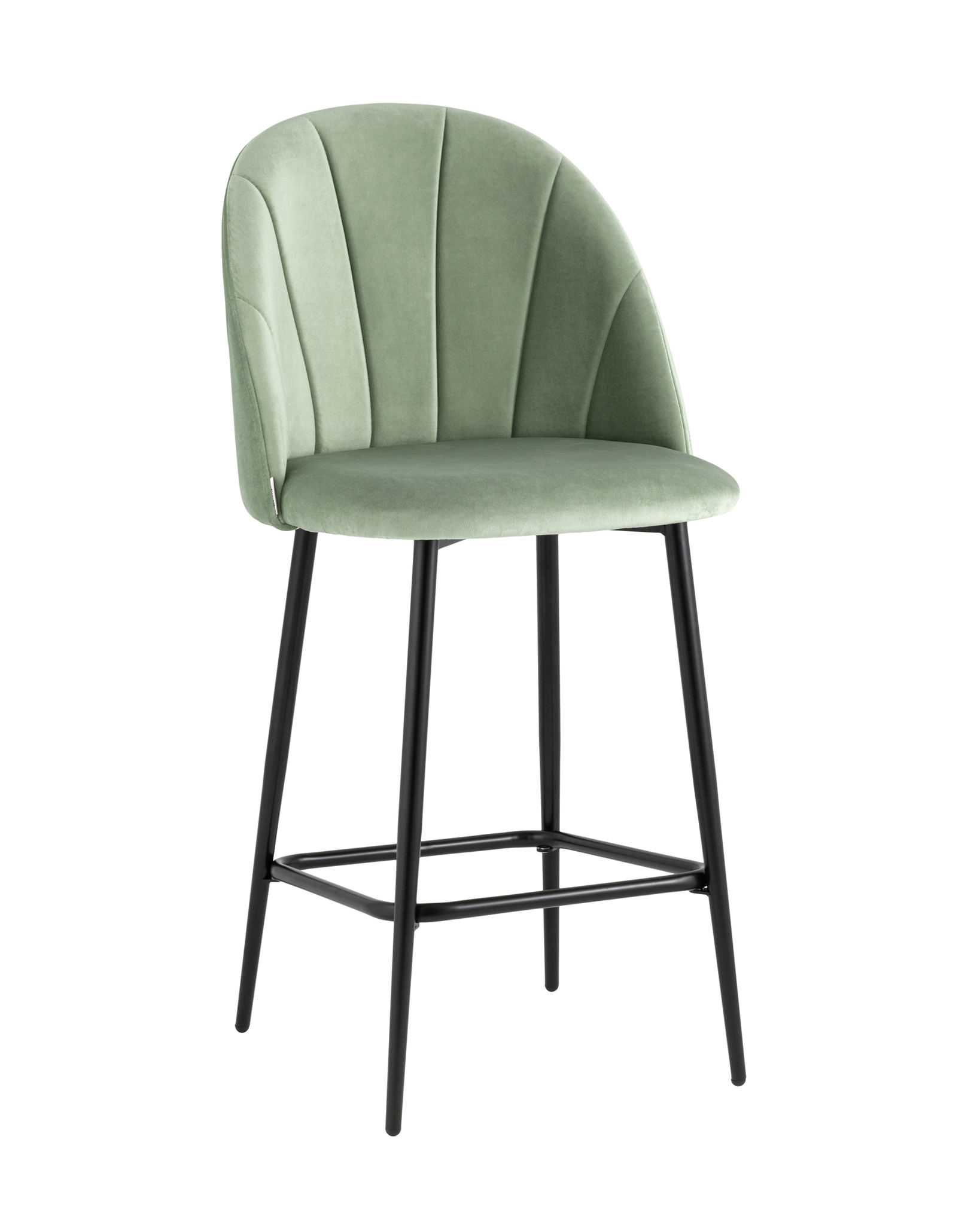 Стул полубарный Логан велюр фисташковый Stool Group