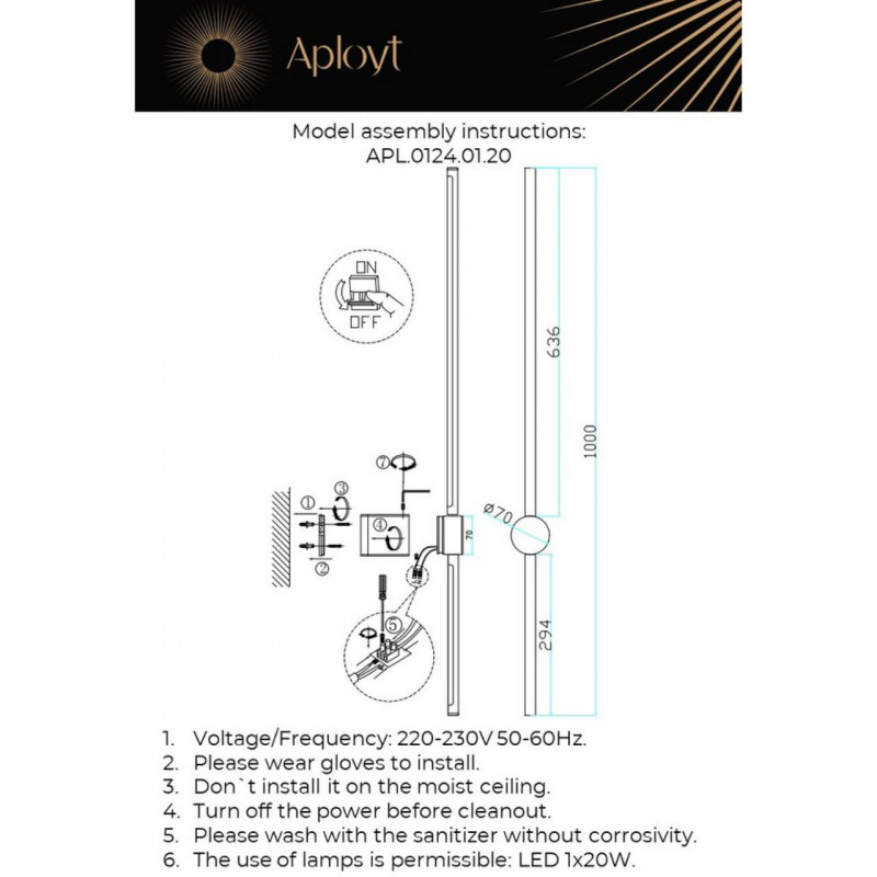 Бра APLOYT APL.0124.01.20