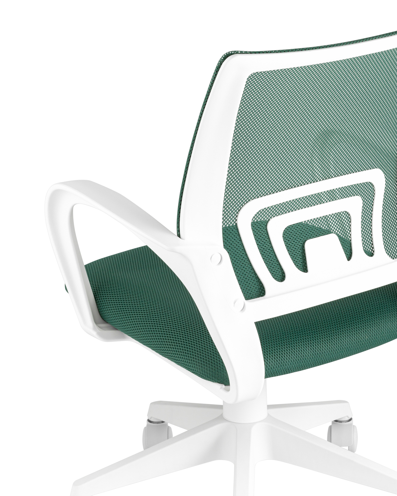 Кресло офисное TopChairs ST-BASIC-W зеленый крестовина пластик белый Stool Group