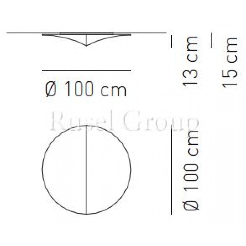 Настенно-потолочный светильник Axo Light NELLY PL 100