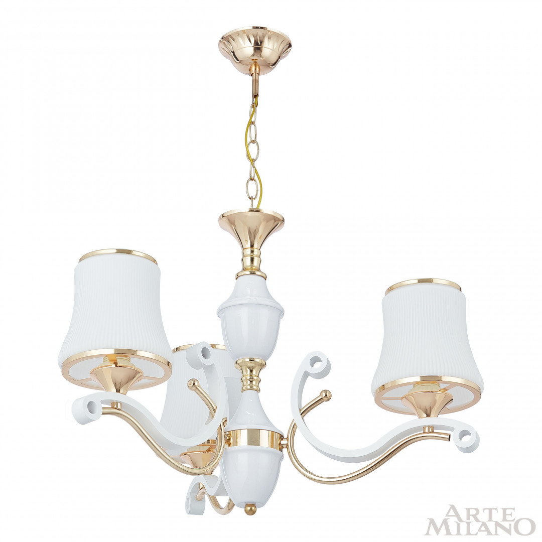Люстра подвесная с плафонами 303987/3 Wh/Gd Arte Milano