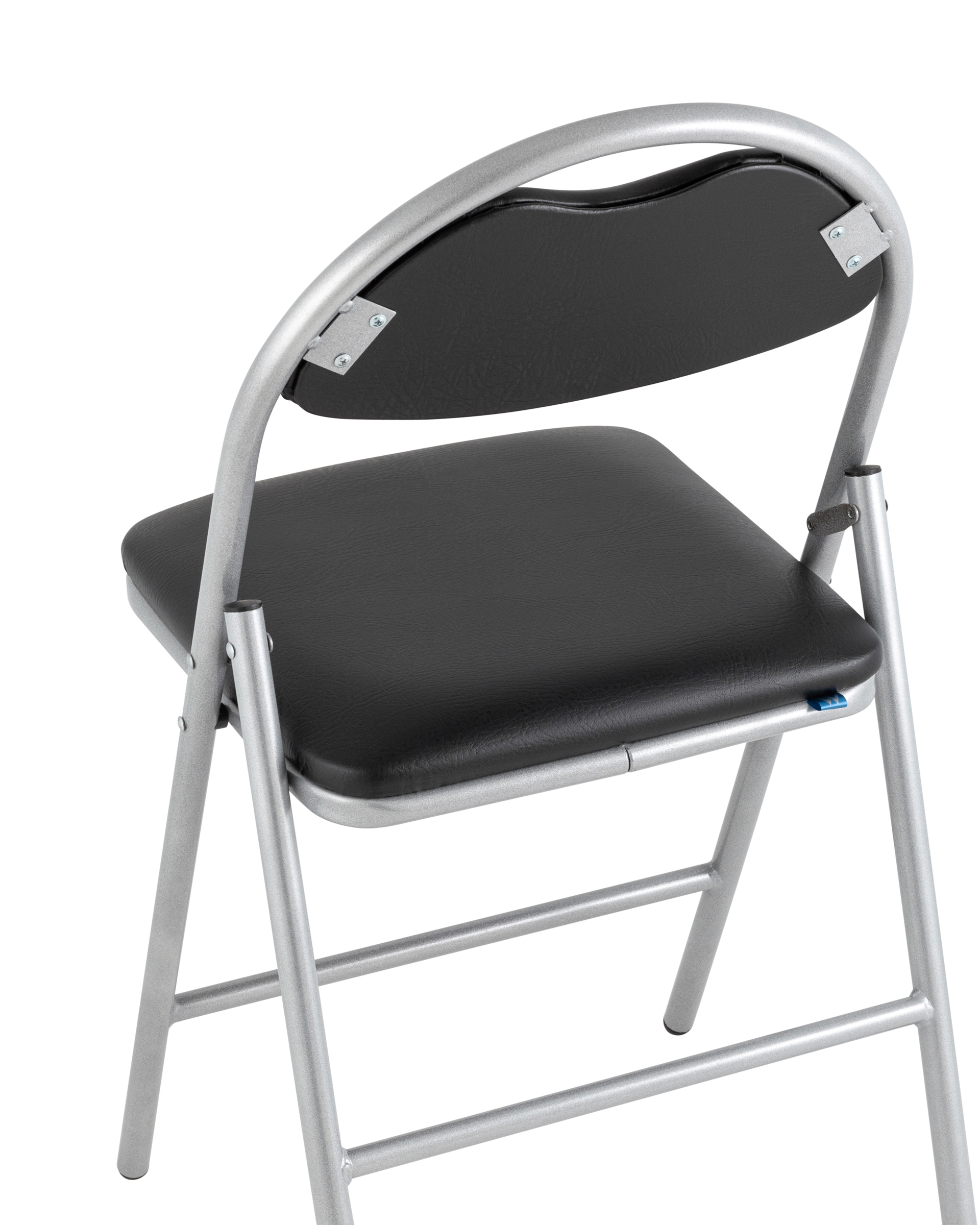 Стул складной Hagen экокожа черный каркас металлик Stool Group