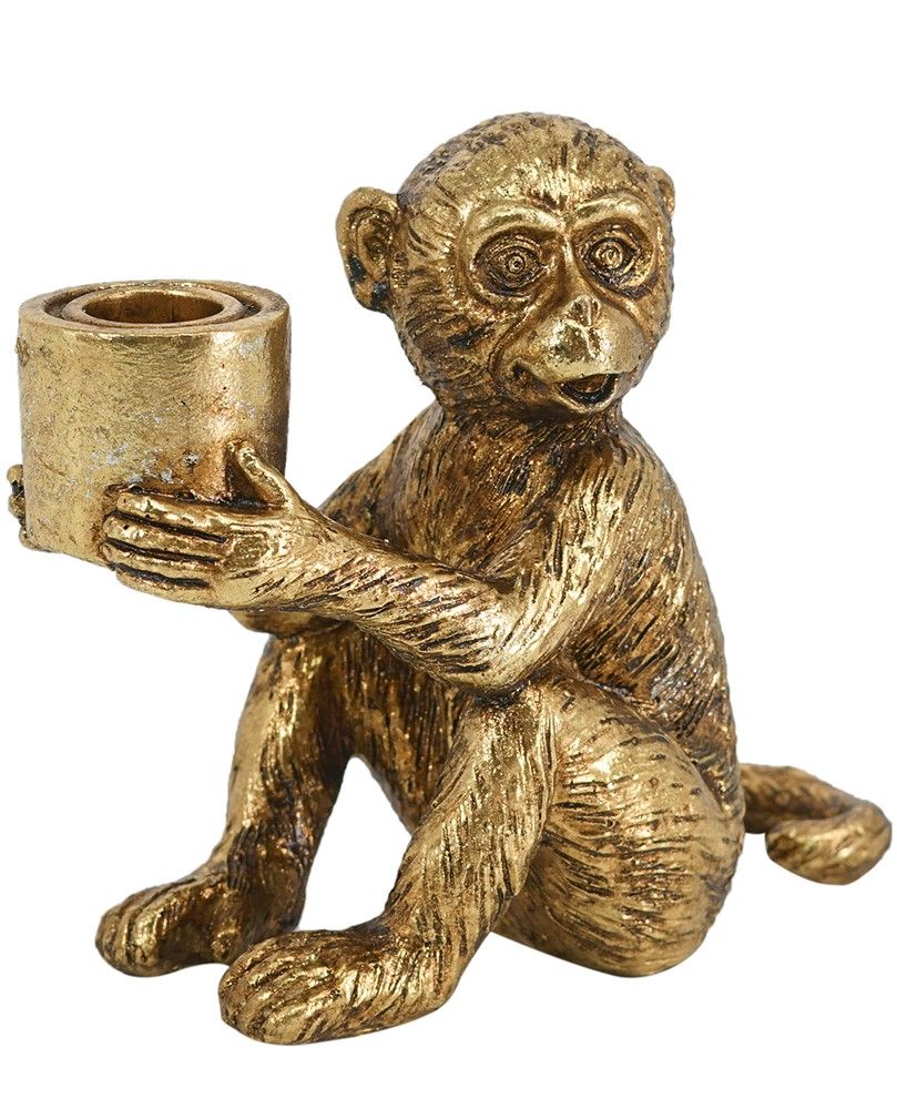 Подсвечник в руках обезьяны Glasar 72435