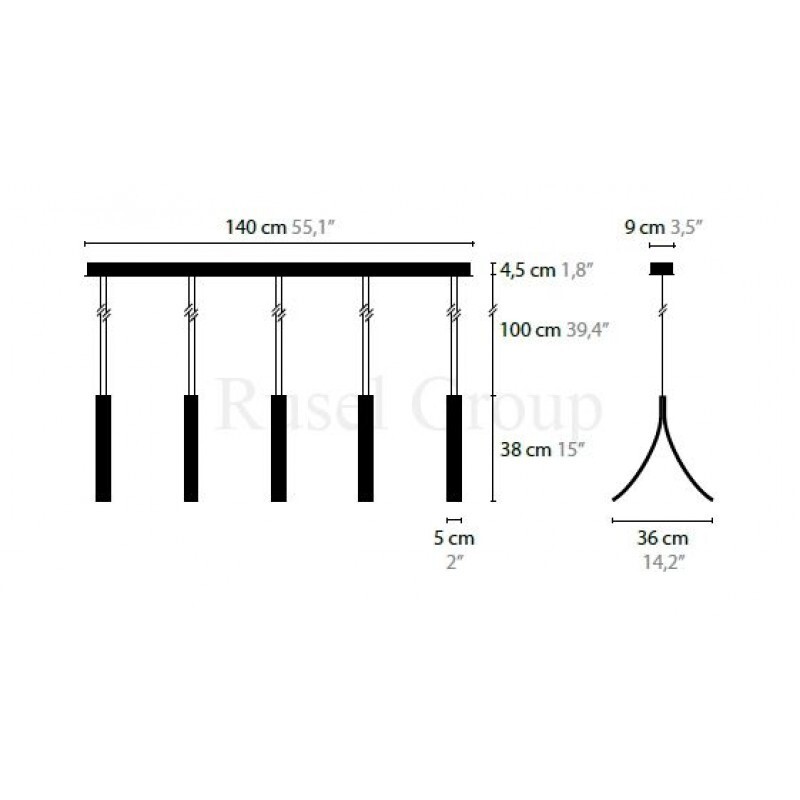 Подвесной светильник ILFARI STREAM H5 XL 13732