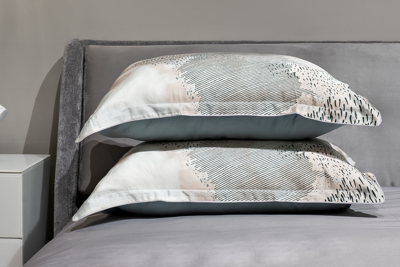 Комплект из 2х наволочек Нувола 50х70см бирюзовый с принтом Garda Decor 144HF-70608