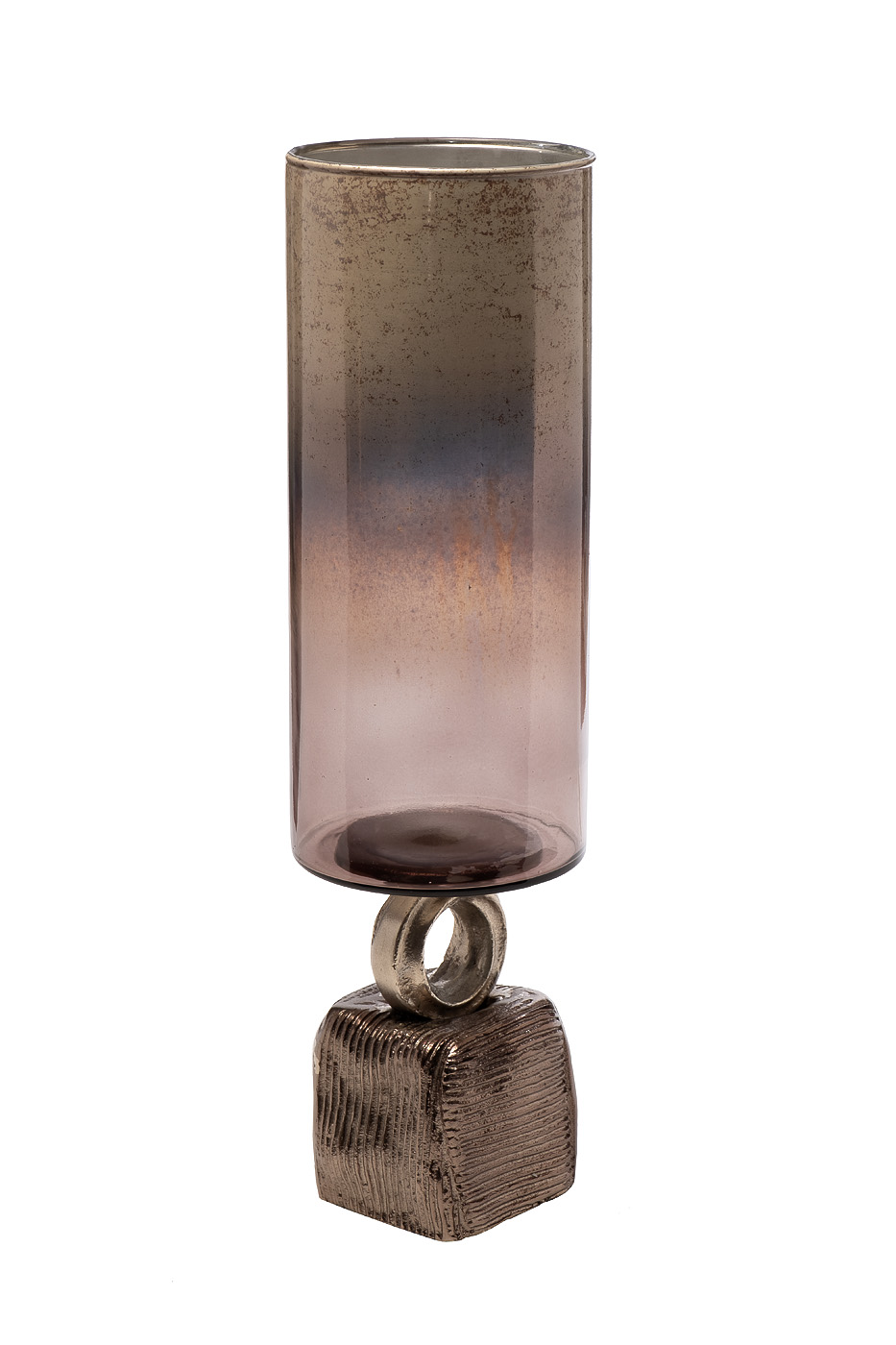 Ваза стеклянная на металлическом основании Garda Decor 71PN-31684