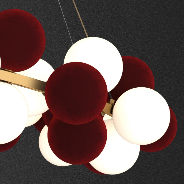 Кольцевые люстры и светильники LATTE D120 Black by ImperiumLoft