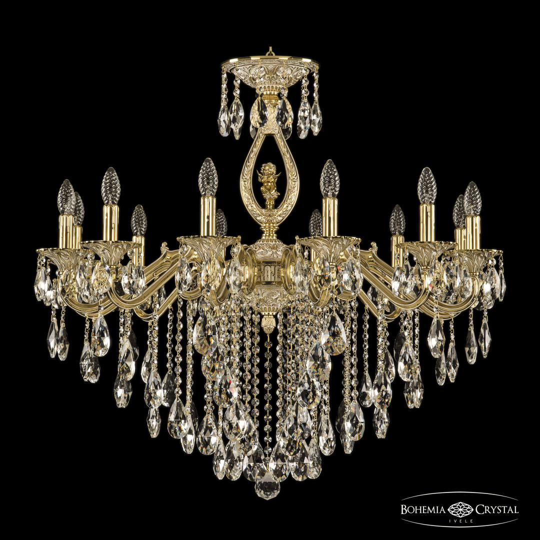 Люстра бронзовая с хрусталём 72402/12/300 B GW FA3B