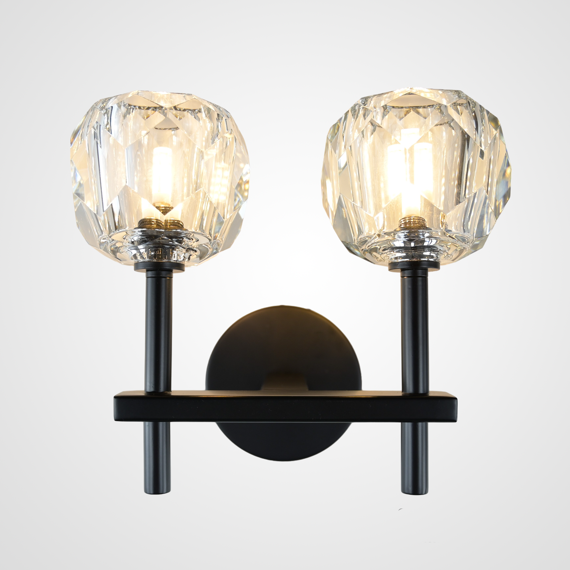 Бра Rh Boule De Cristal Double Sconce Brass Черный By Imperiumloft