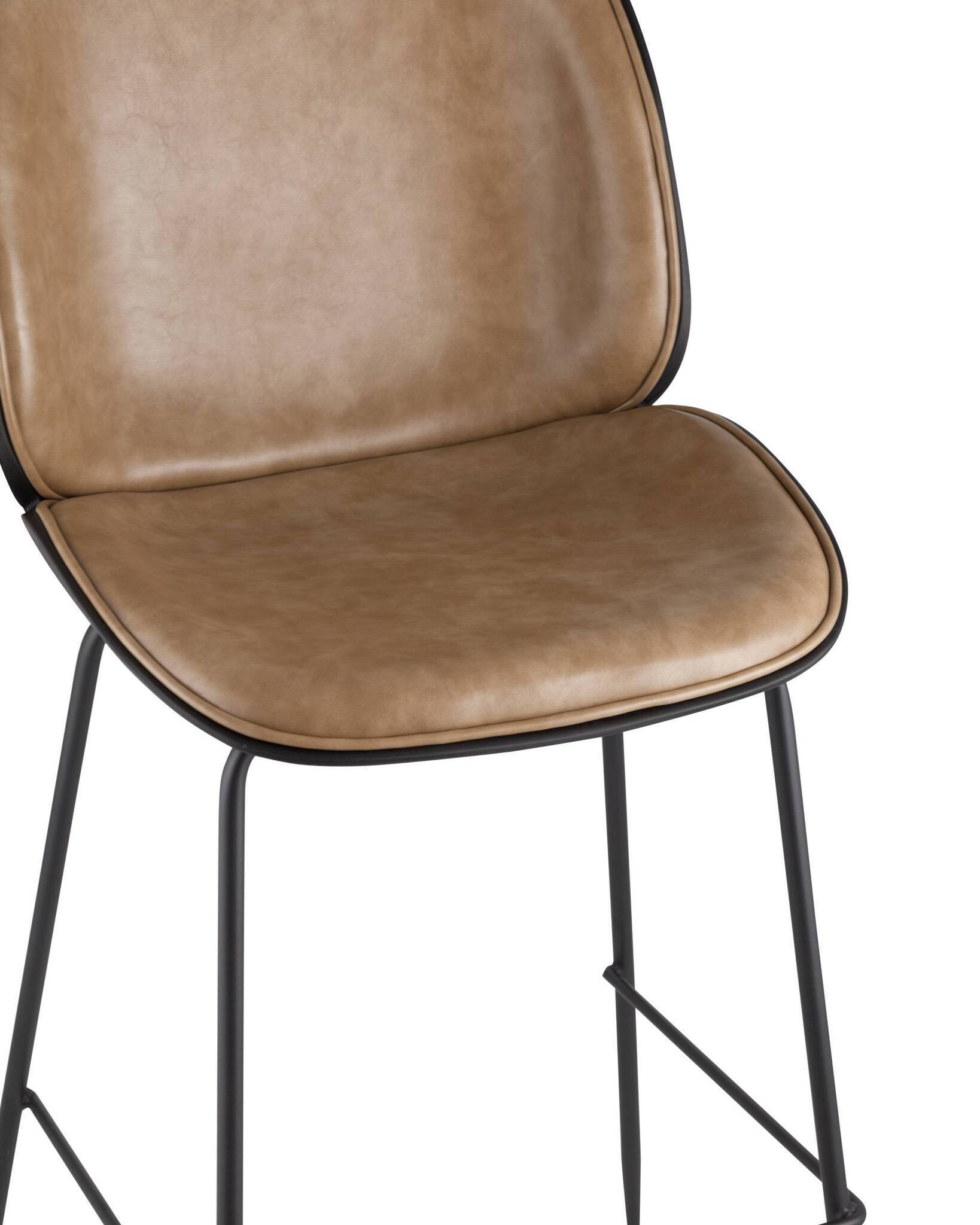 Стул барный Beetle PU со спинкой бежевый Stool Group