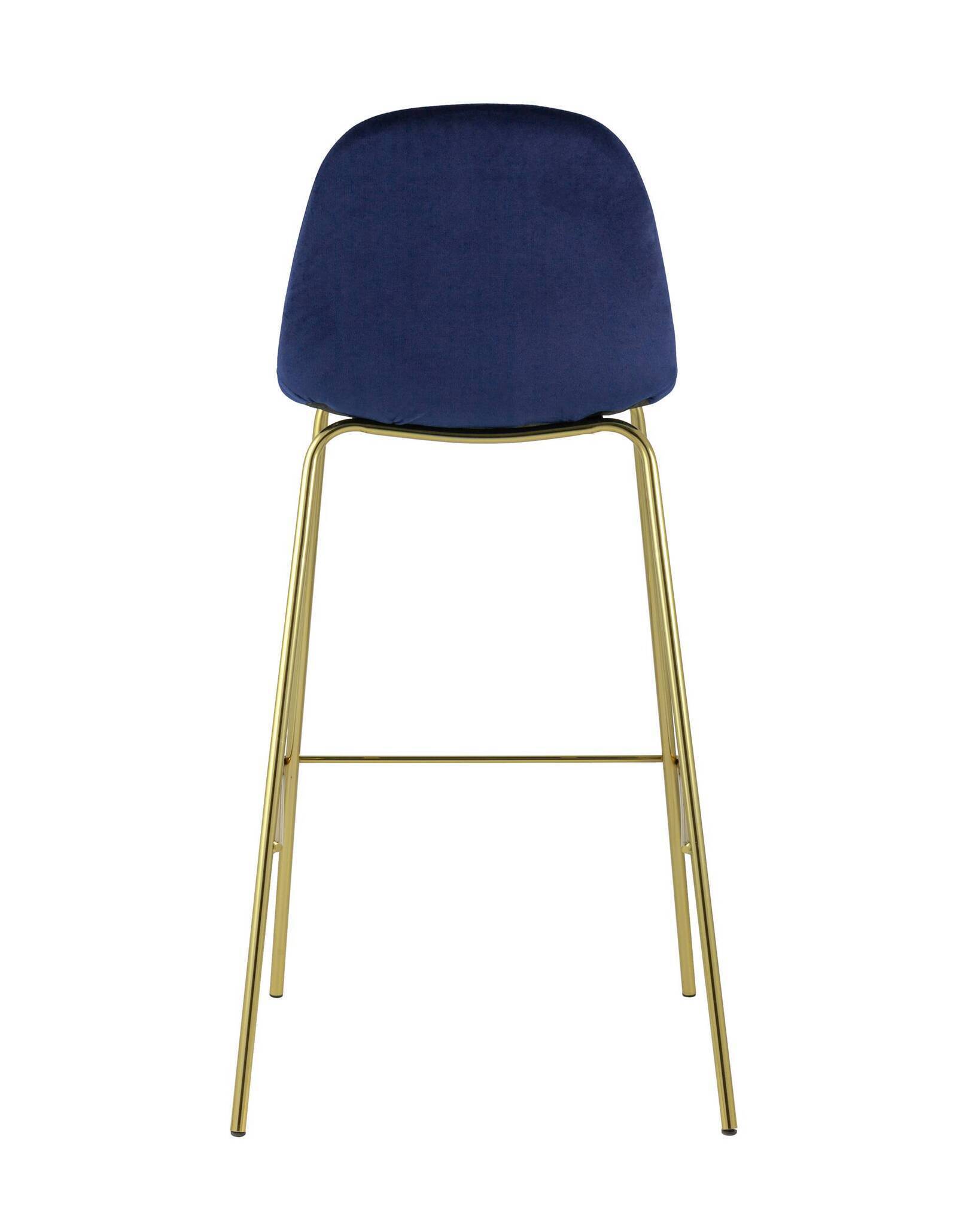 Стул барный Валенсия велюр синий золотые ножки Stool Group