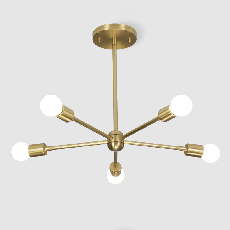 Люстра на штанге SPUTNIK D55 Gold by ImperiumLoft