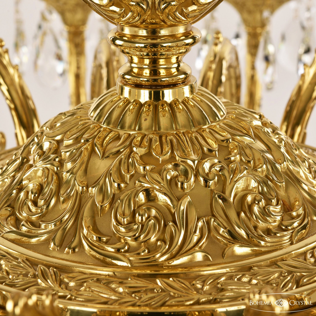 Люстра бронзовая с хрусталём 71301/12/360 A G