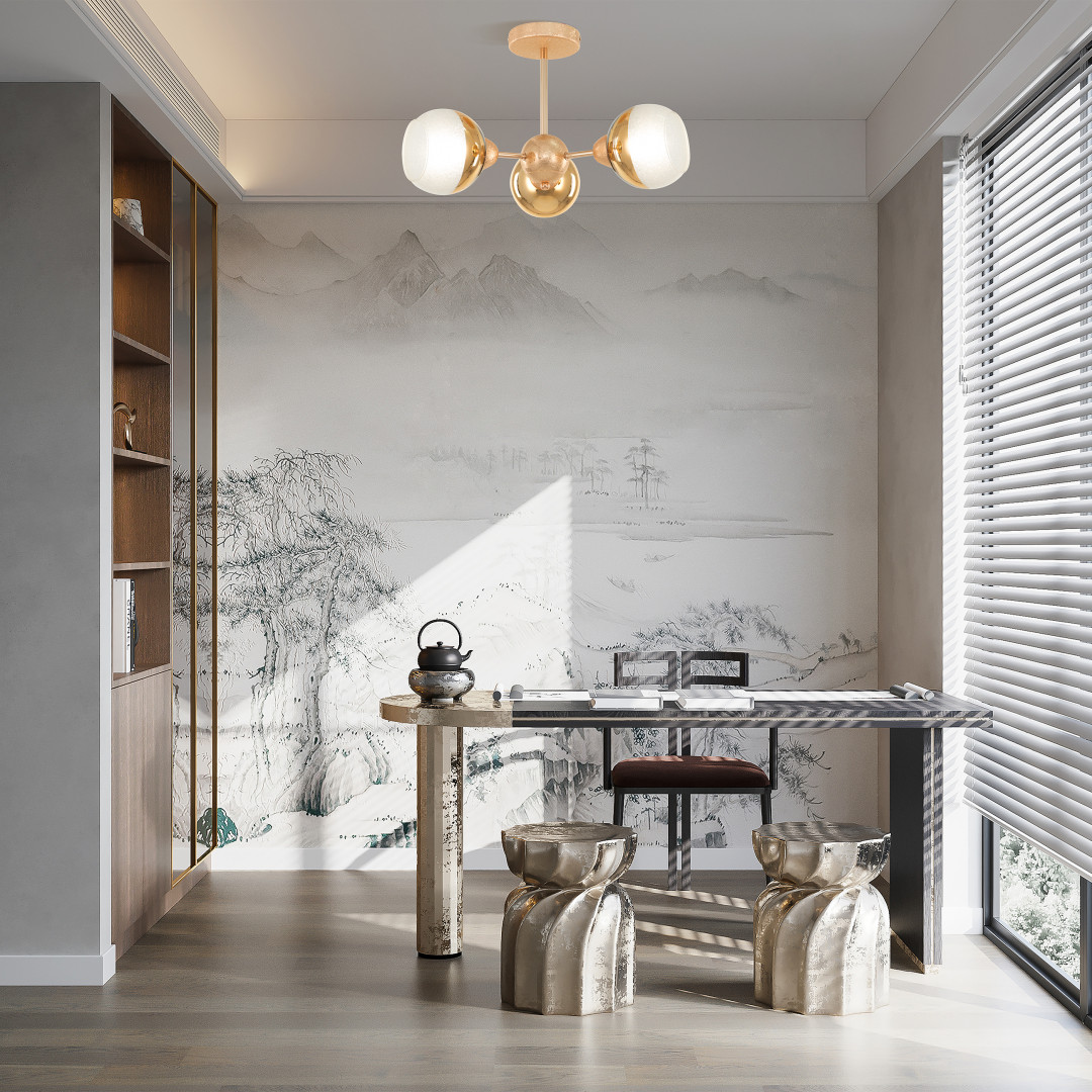 Люстра с плафонами 327007/3 GD Arte Milano