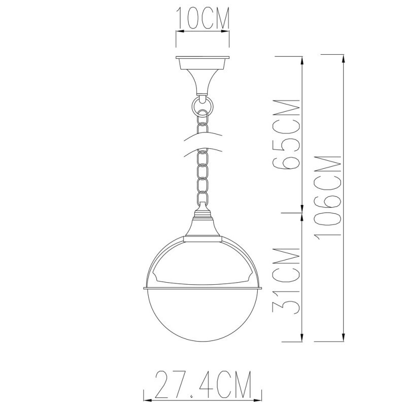 Подвесной светильник Arte Lamp A1495SO-1BK