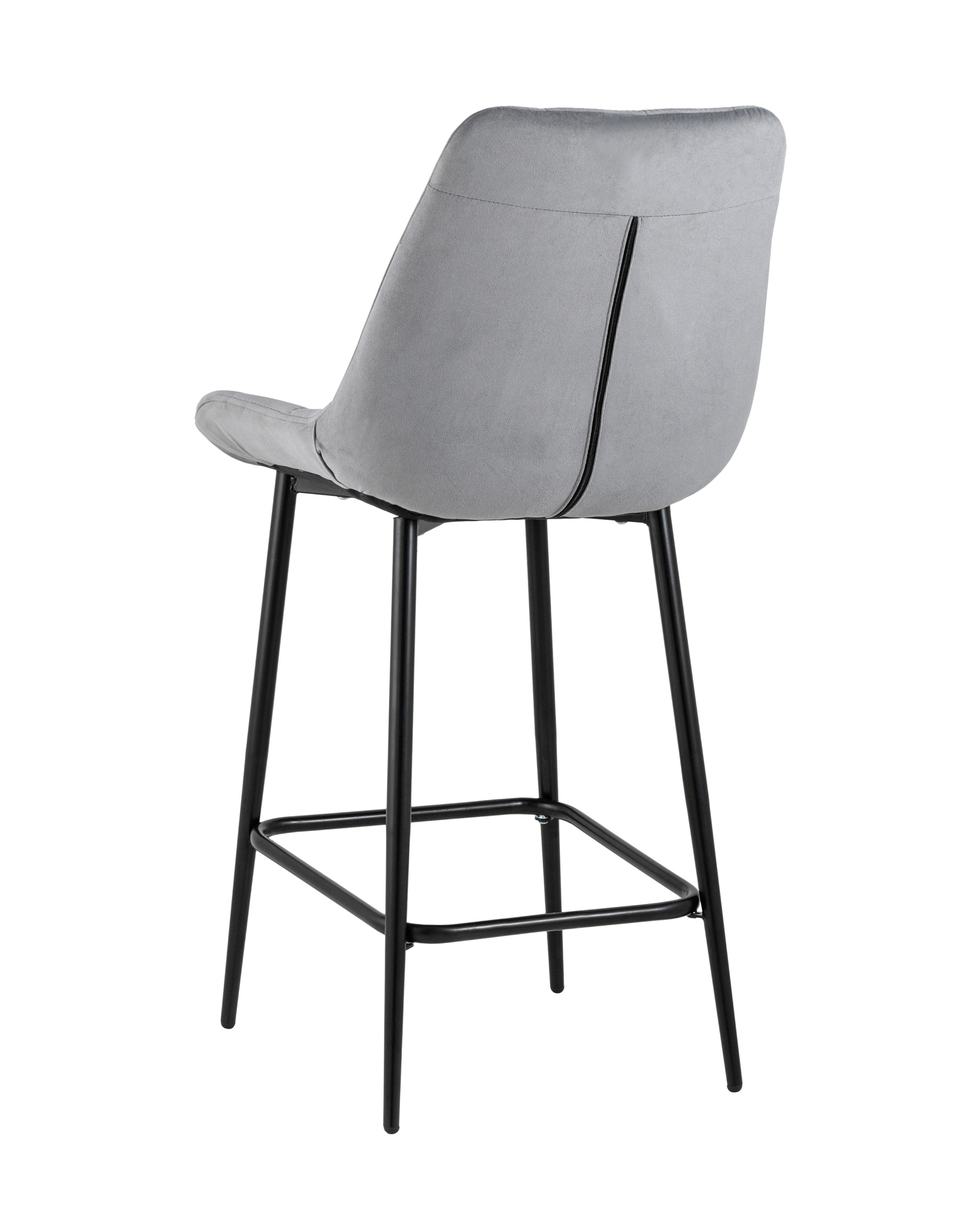 Стул полубарный Флекс велюр серый Stool Group