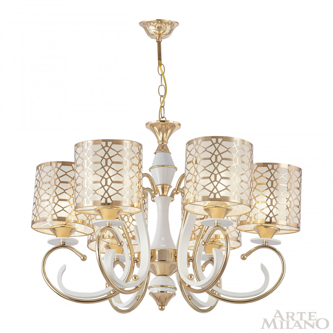 Люстра подвесная с плафонами 301237/6 Wh/Gd Arte Milano
