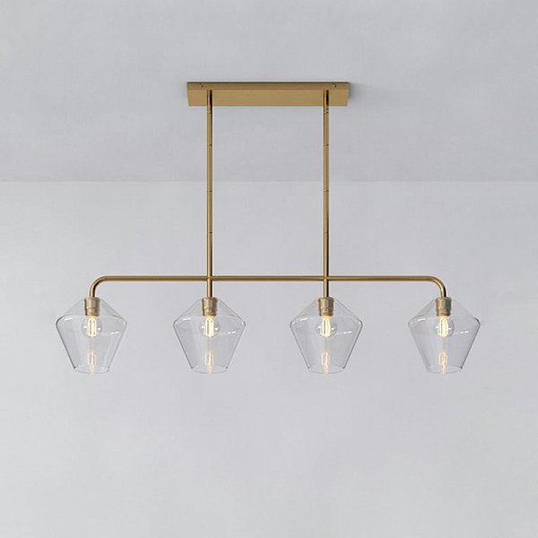 Реечный, рядный светильник CLOVE B Brass Transparent by ImperiumLoft