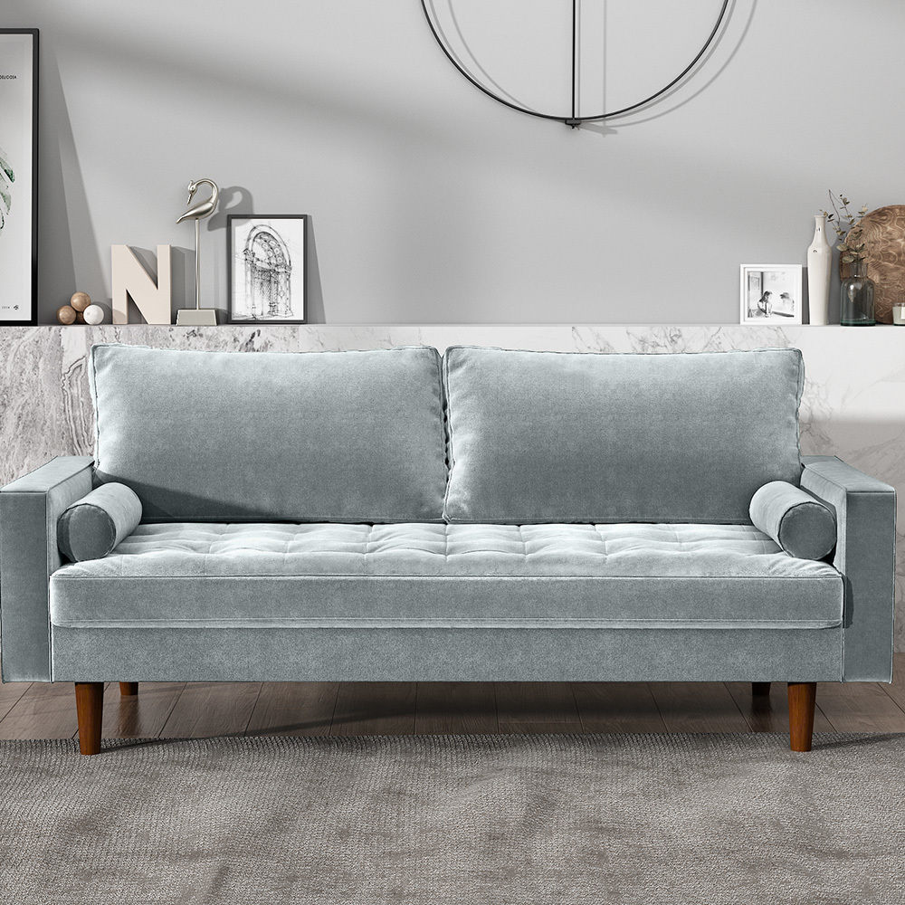 Диван Scott трехместный серо-голубой Bradex Home FR 0480