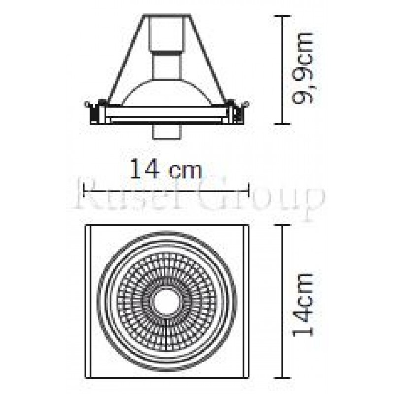Встраиваемый светильник Fabbian Zen D67 L34