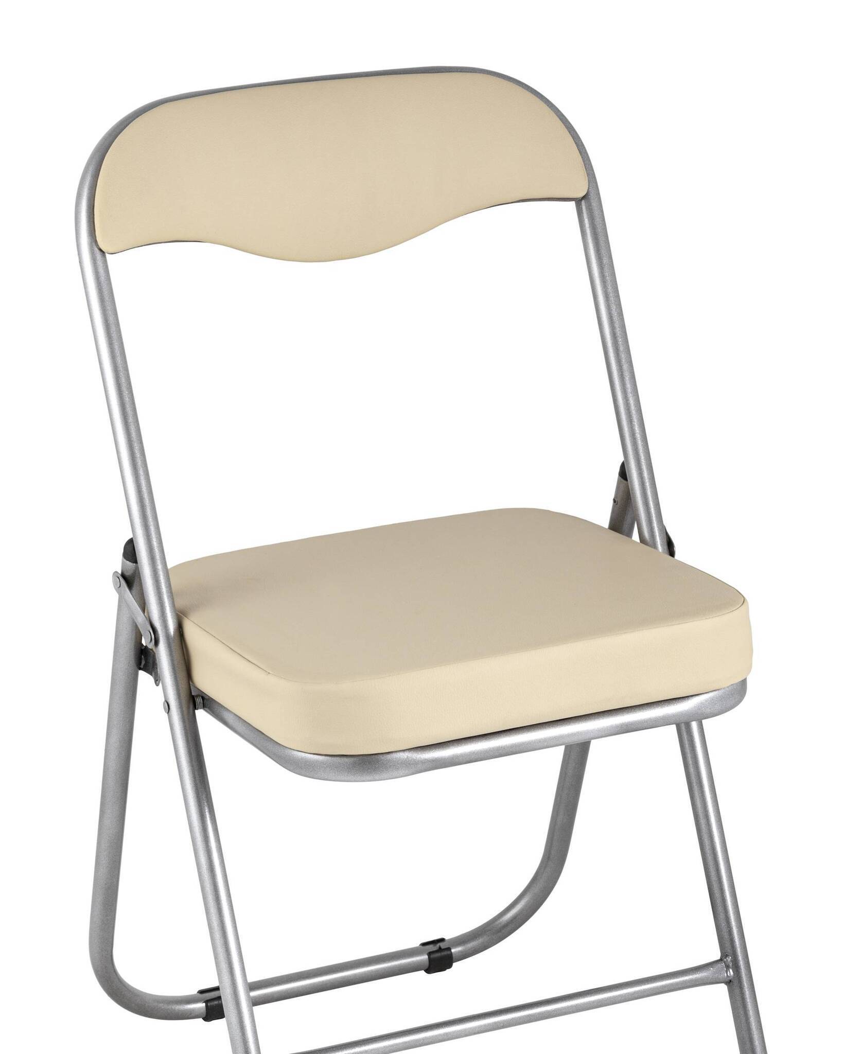 Стул складной ДЖОН металлик, кремовый Stool Group