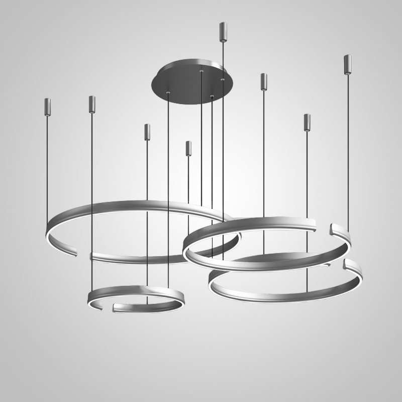 Подвесная люстра VEIKKO COMBO D45+65+65+85 Chrome by ImperiumLoft