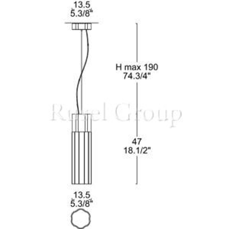 Подвесной светильник Leucos REED S135 (MURANO DUE)