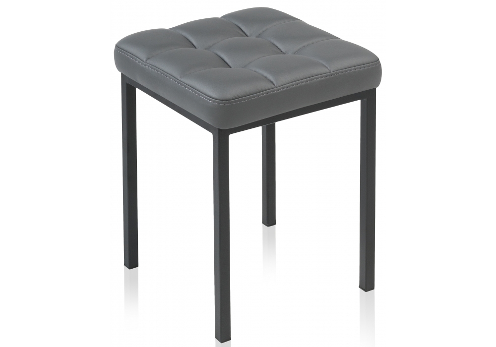 Стул Woodville Байя кожзам темно-серый / черный матовый 424170