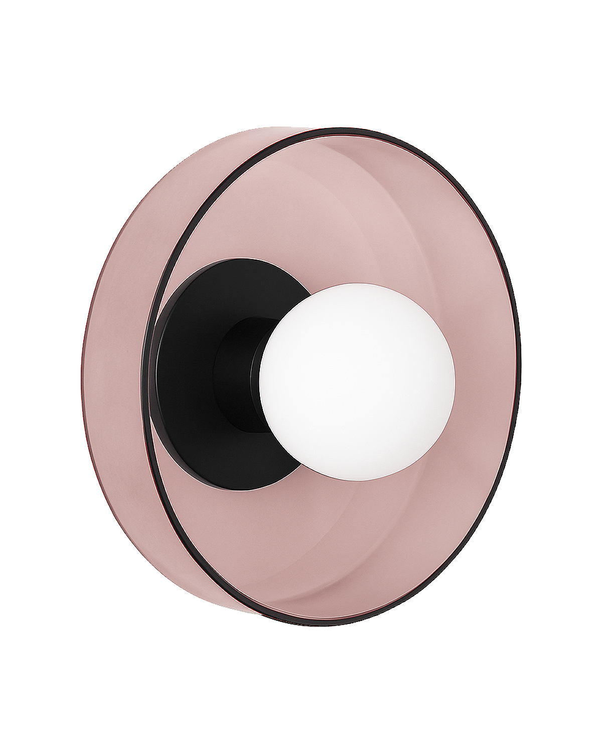 Настенный светильник с розовым стеклом Кассель  - Ø 25 см Louvre Home LHLSC490324SWL