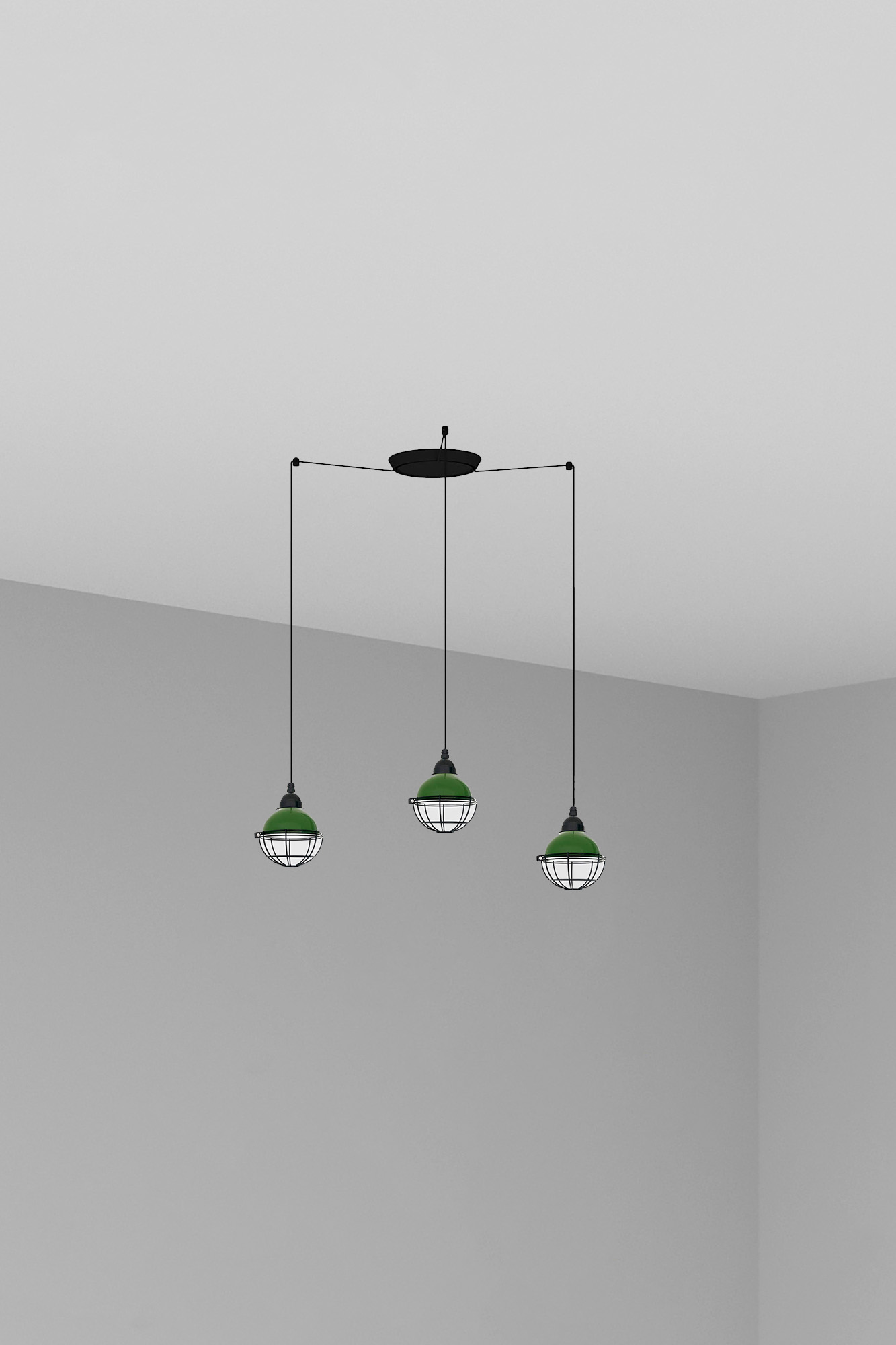Люстра Claire 3L зеленая Faro