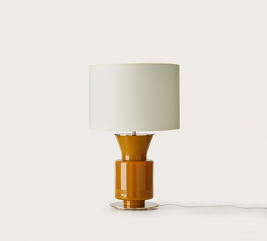 Настольная лампа Ponn латунный металл, белый абажур 801011/36 Aromas del Campo