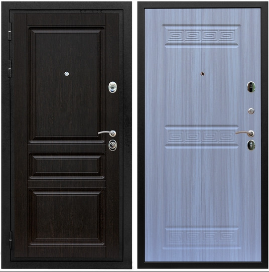 Дверь входная Graf Премиум-Н МДФ 16 мм ФЛ-243 Венге / МДФ 10 мм ФЛ-242 Сандал белый